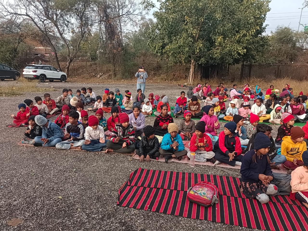 Lohri celebrations with slum children