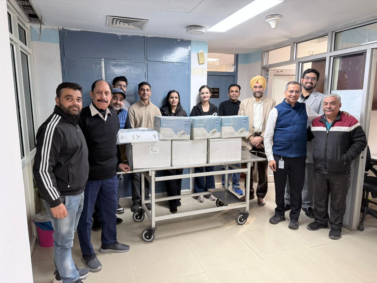 Equipment donated to PICU, APC, PGIMER
